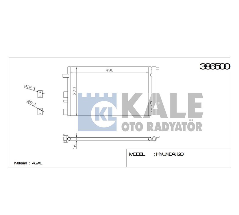 Hyundai I20 Klima Radyatörü 2009-2012 Radyatör I Benzinli OEM 97606-1J000 Hyundai I20 Klima Radyatörü 2009-2012 Radyatör I Benzinli OEM 97606-1J000